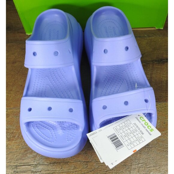 NWT Crocs Classic Mega Crush Moon Jelly Sandals Women’s Size 9 - Picture 2 of 6